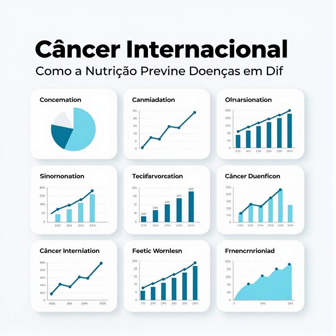 Infográfico - Câncer Internacional: Como a Nutrição Previne Doenças em Diferentes Continentes