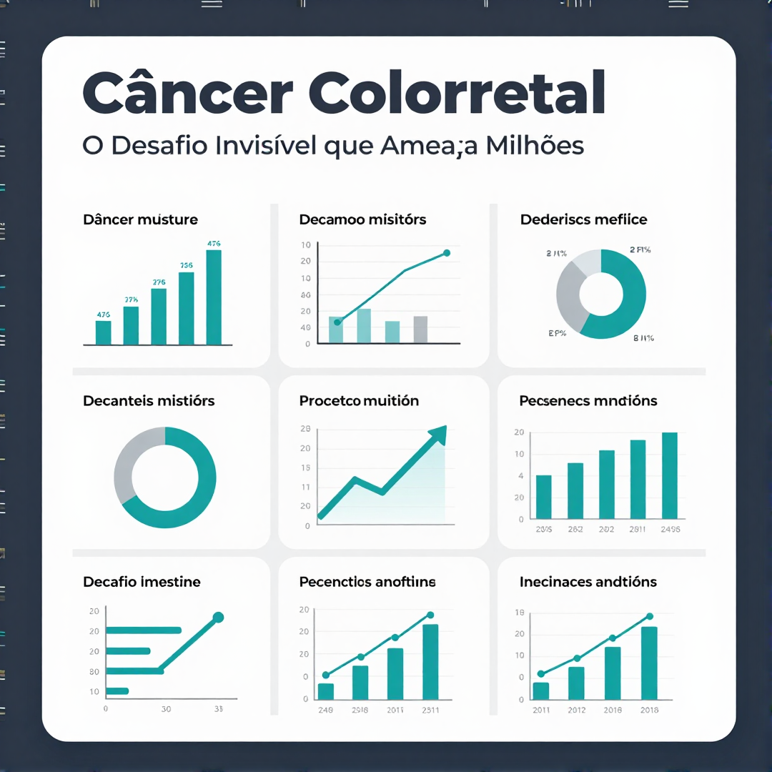 Infográfico - Câncer Colorretal: O Desafio Invisível que Ameaça Milhões e a Era da Detecção Precoce