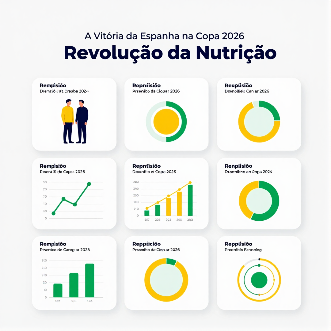 Infográfico - A Vitória da Espanha na Copa 2026 e a Revolução da Nutrição Esportiva Internacional