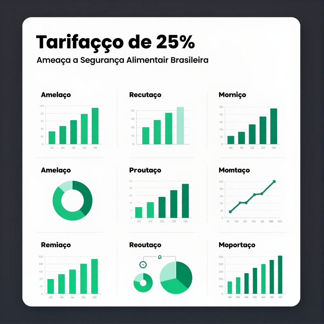 Infográfico - Tarifaço de 25% Ameaça a Segurança Alimentar Brasileira: Como Atinge a Nutrição da População