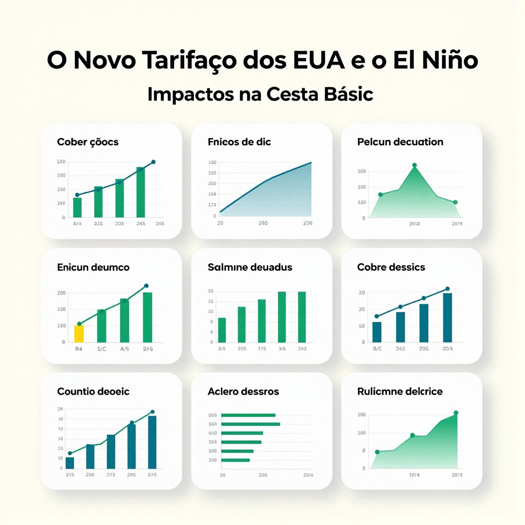 Infográfico - O Novo Tarifaço dos EUA e o El Niño: Impactos na Cesta Básica Brasileira de 2026