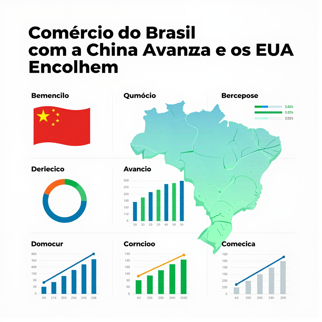 Infográfico - Comércio do Brasil com a China Avança e os EUA Encolhem: Impactos na Nutrição e Saúde Alimentar Nacional