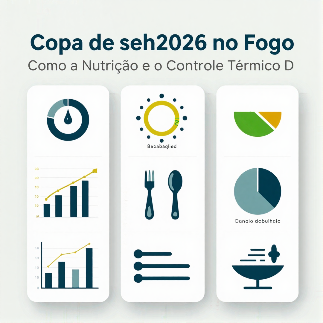 Infográfico - Copa de 2026 no Fogo: Como a Nutrição e o Controle Térmico Definirão Recordes e Saúde dos Atletas