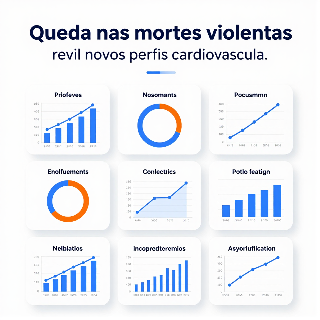 Infográfico - Queda nas mortes violentas revela novos perfis cardiovasculares e desafios preventivos por gênero