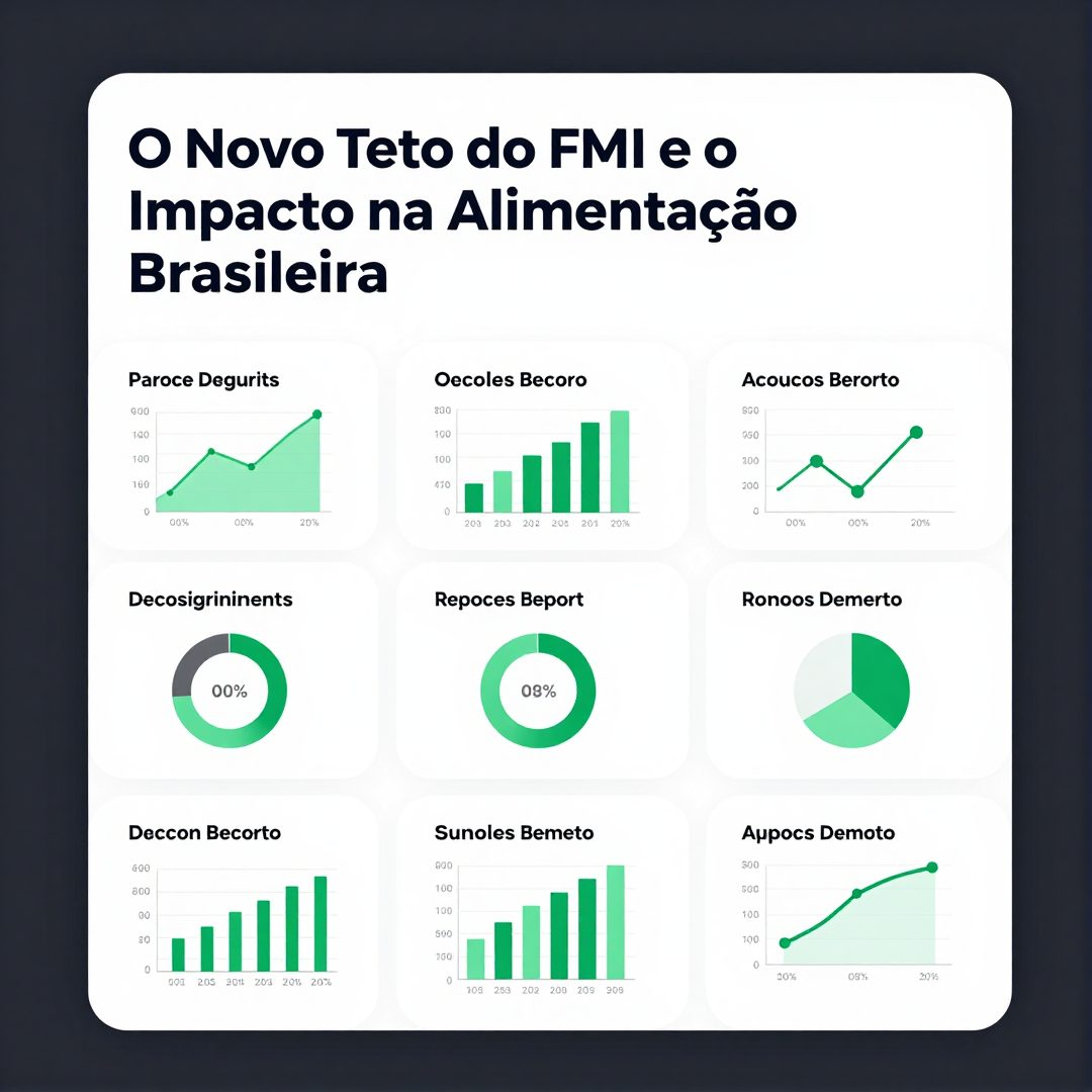 Infográfico - O Novo Teto do FMI e o Impacto na Alimentação Brasileira: Como a Dívida Muda o Prato dos Brasileiros