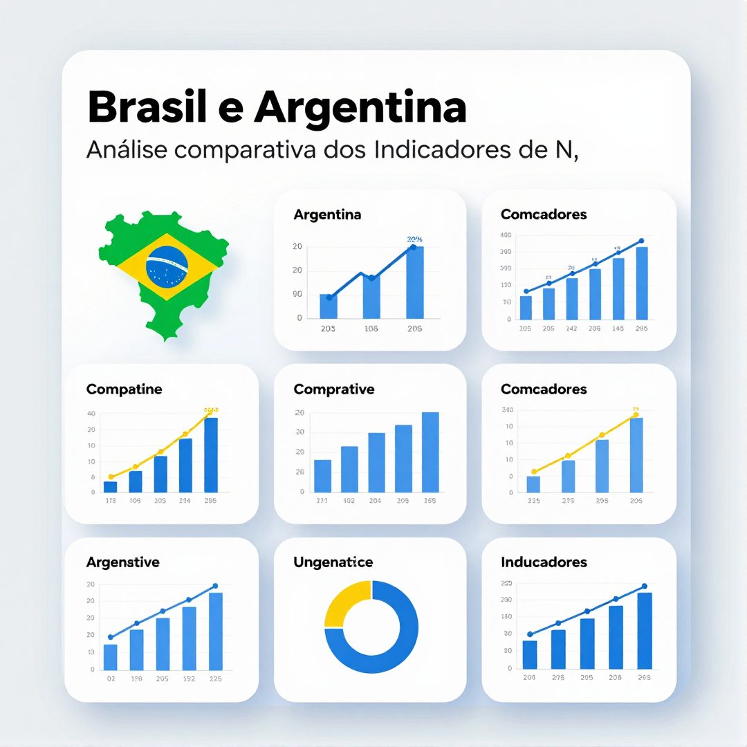 Infográfico - Brasil e Argentina: Análise Comparativa dos Indicadores de Nutrição e Saúde Preventiva Internacional