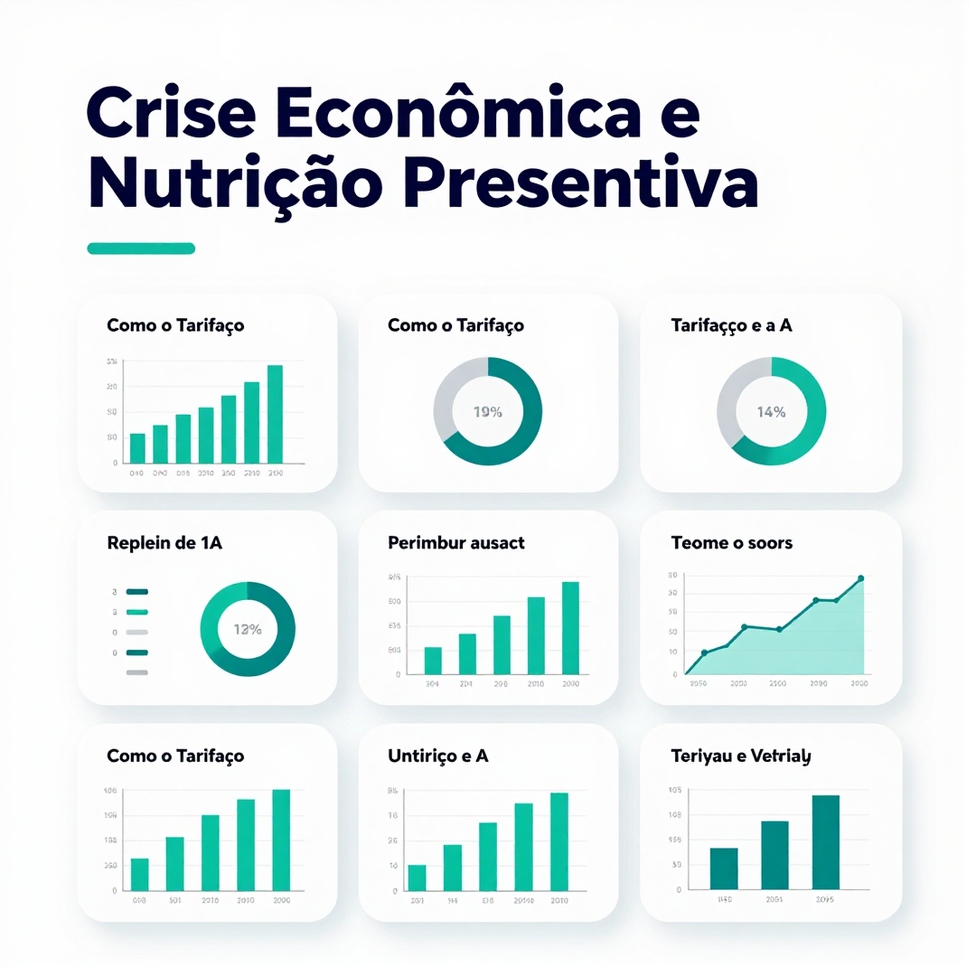Infográfico - Crise Econômica e Nutrição Preventiva: Como o Tarifaço e a Alta do Etanol Ameaçam a Qualidade da Alimentação no Brasil