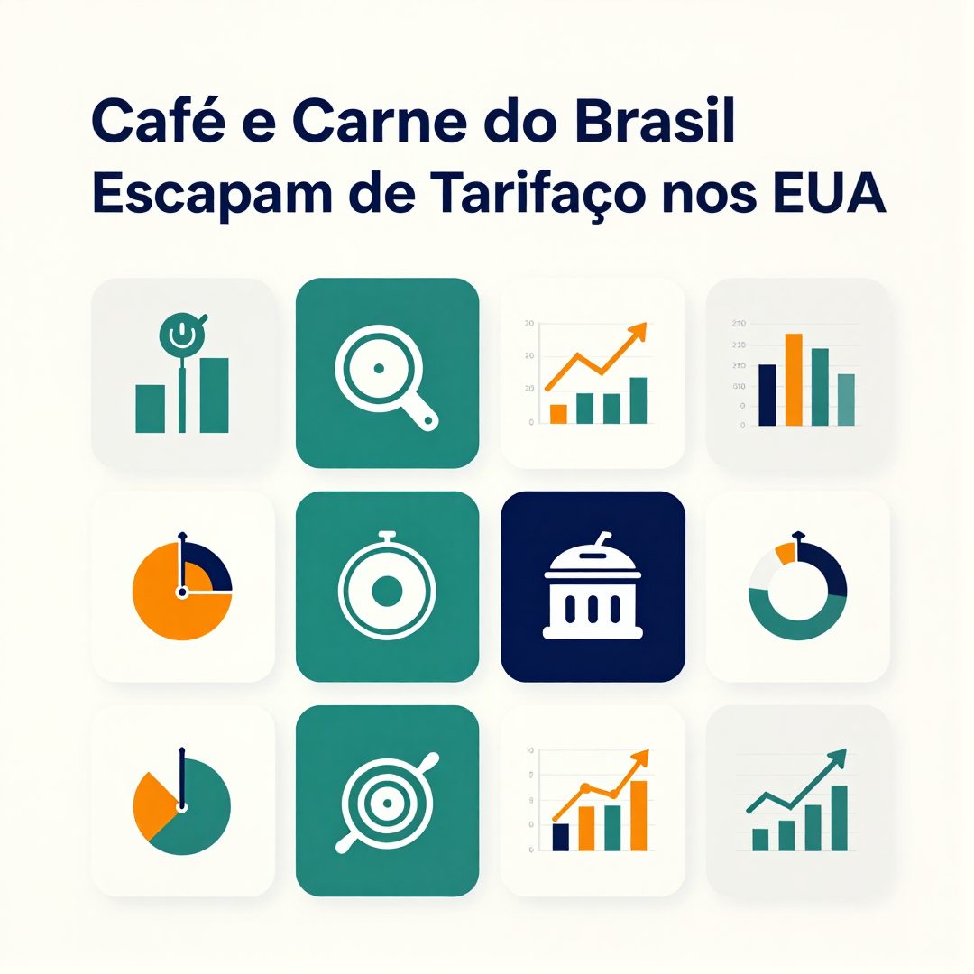 Infográfico - Café e Carne do Brasil Escapam de Tarifaço nos EUA: Impactos na Nutrição e Saúde Preventiva Global