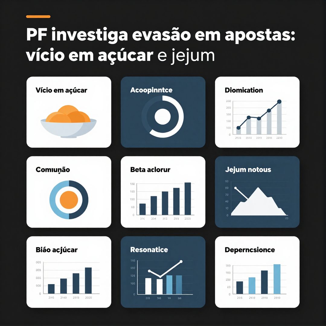 Infográfico - PF investiga evasão em apostas: vício em açúcar e jejum noturno entre jogadores