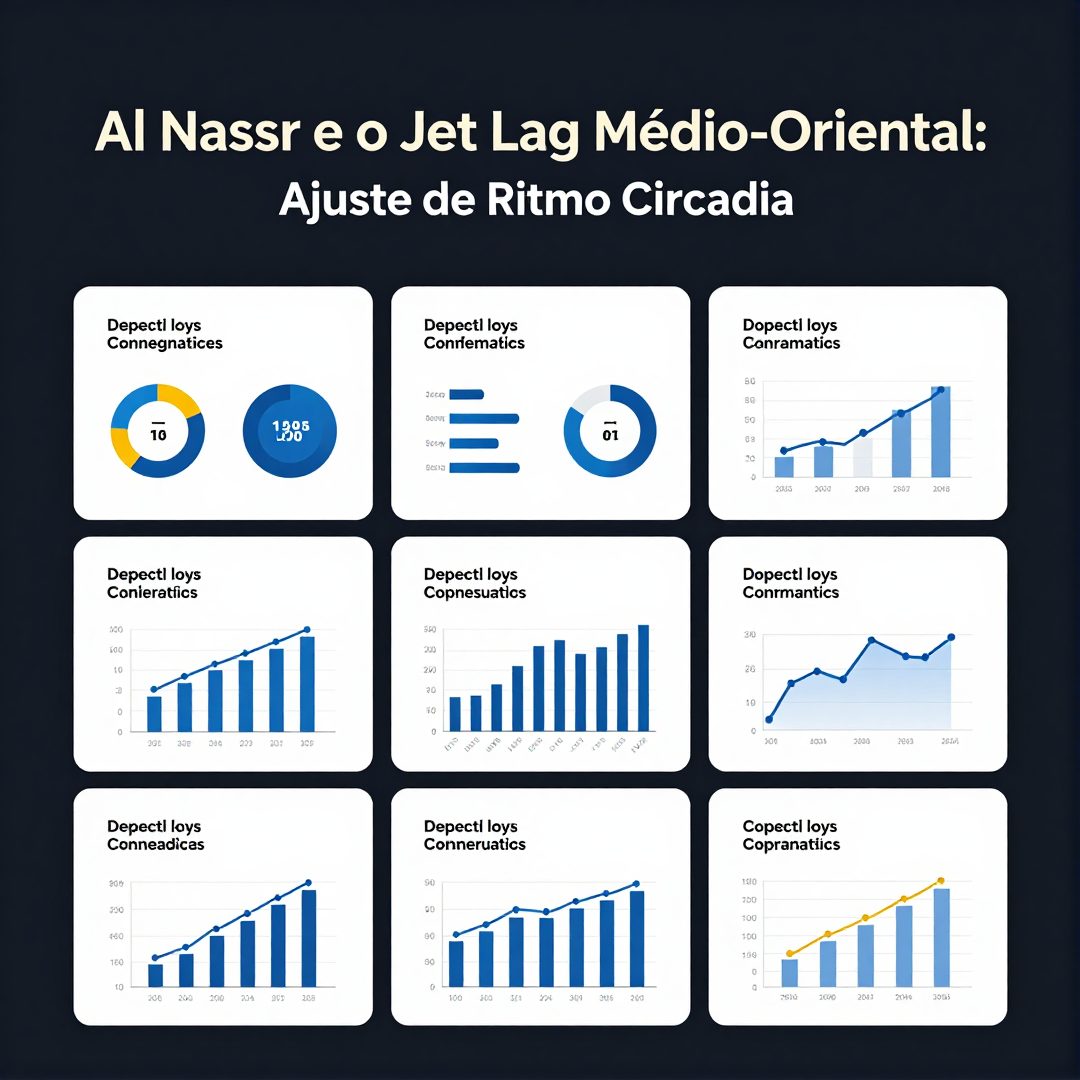 Infográfico - Al Nassr e o Jet Lag Médio-Oriental: Ajuste de Ritmo Circadiano e Suplementação Estratégica para Viajantes Frequentes