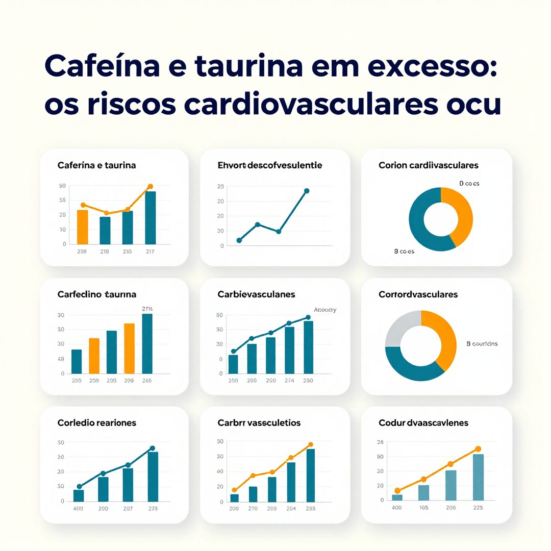 Infográfico - Cafeína e taurina em excesso: os riscos cardiovasculares ocultos do consumo diário de energéticos nacionais