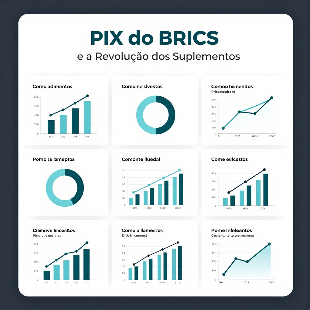 Infográfico - O "PIX do BRICS" e a Revolução dos Suplementos: Como a Integração Financeira Amplia o Acesso à Cúrcuma e Probióticos no
