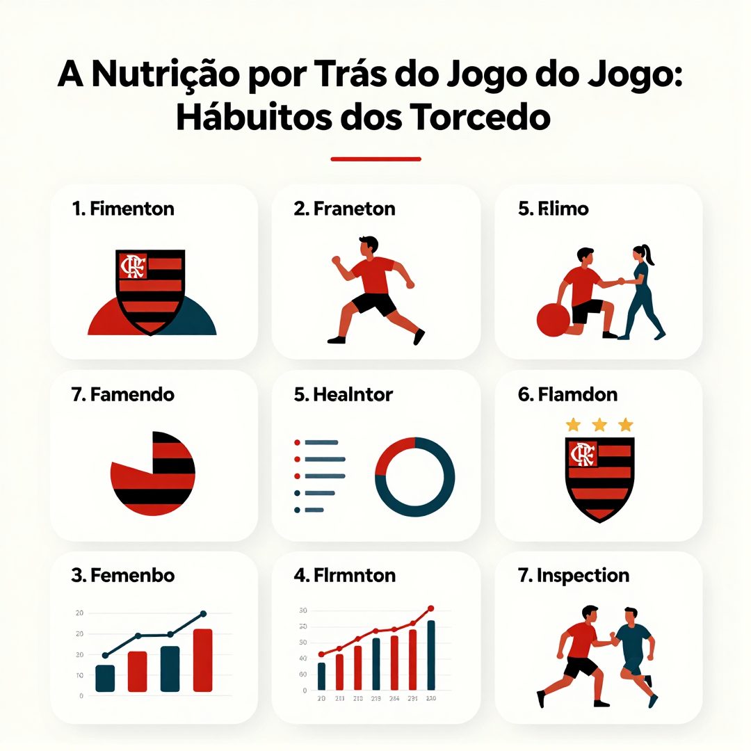 Infográfico - A Nutrição por Trás do Jogo do Flamengo: Hábitos dos Torcedores, Alimentos no Maracanã e Prevenção em Saúde