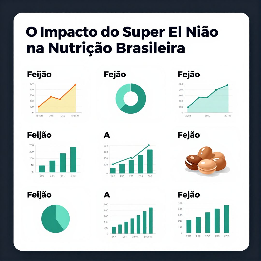Infográfico - O Impacto do Super El Niño na Nutrição Brasileira: Feijão, Arroz e a Saúde em 2027