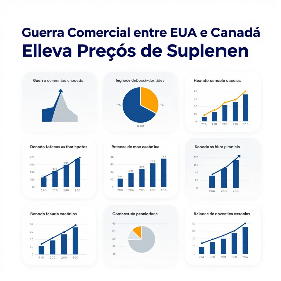 Infográfico - Guerra Comercial entre EUA e Canadá Eleva Preços de Suplementos no Brasil