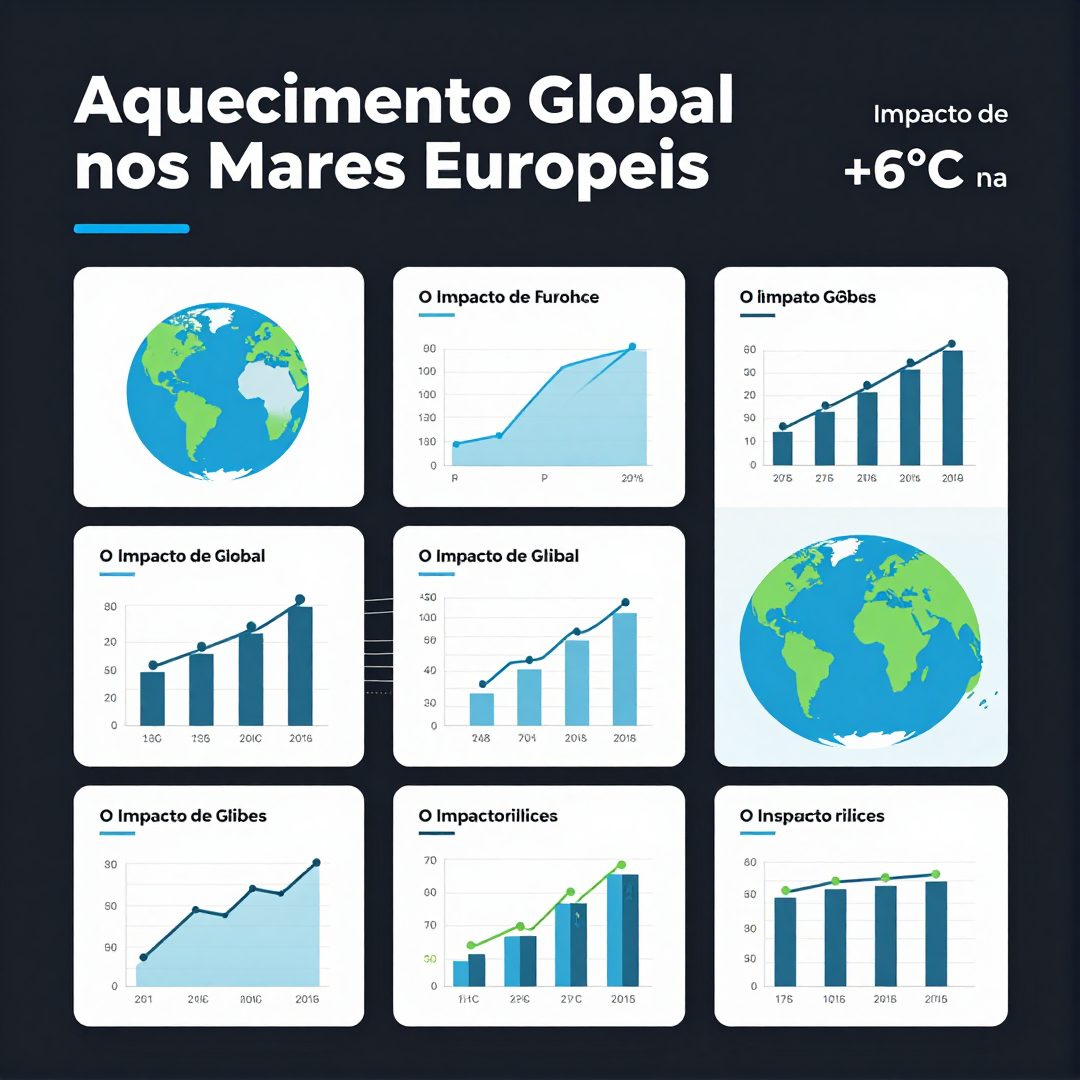 Infográfico - Aquecimento Global nos Mares Europeus: O Impacto de +6°C na Nutrição e Saúde Preventiva
