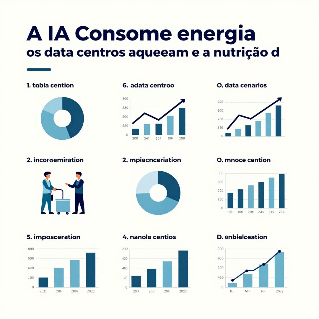 Infográfico - A IA consome energia, os data centers aquecem e a nutrição digital precisa se adaptar