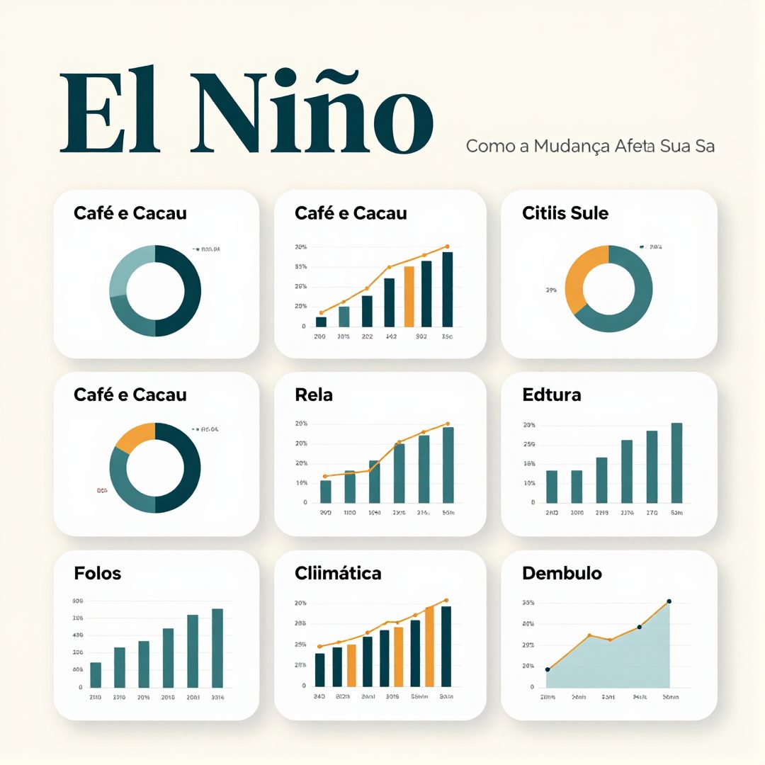 Infográfico - El Niño, Café e Cacau: Como a Mudança Climática Afeta Sua Saúde Cardiovascular e o Bolso