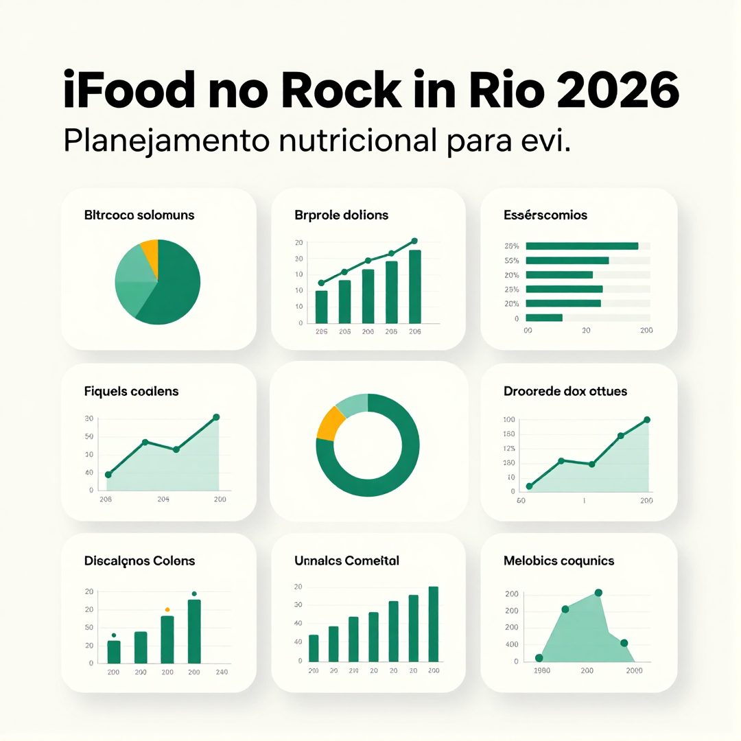 Infográfico - iFood no Rock in Rio 2026: planejamento nutricional para evitar picos de glicose e fadiga