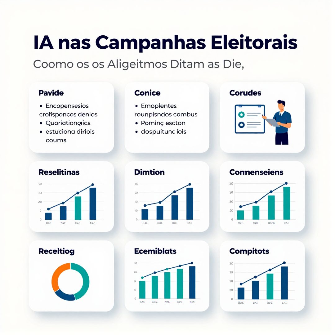 Infográfico - IA nas Campanhas Eleitorais: Como os Algoritmos Ditam as Dietas e Suplementos dos Candidatos