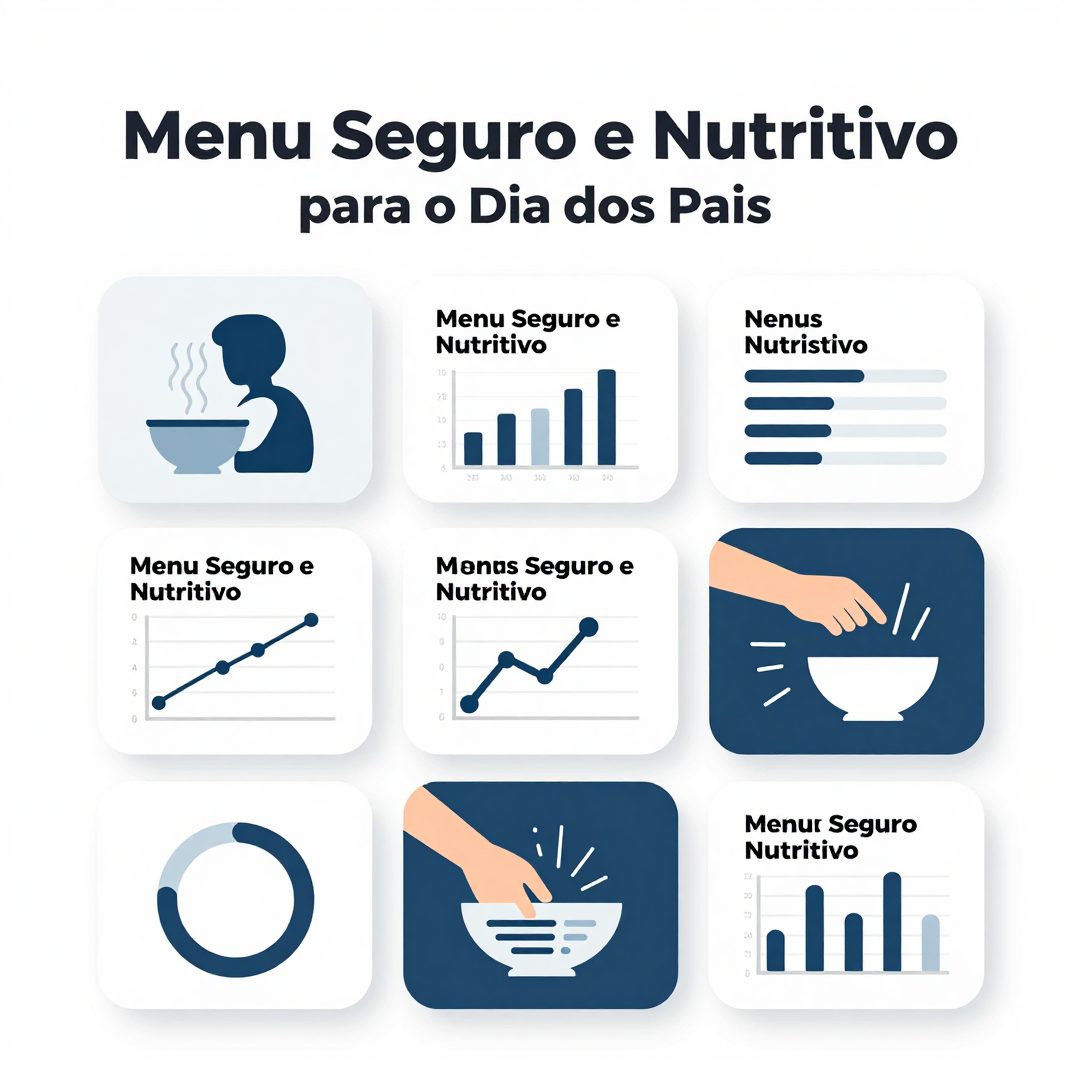 Infográfico - Menu seguro e nutritivo para o Dia dos Pais com cortes de energia