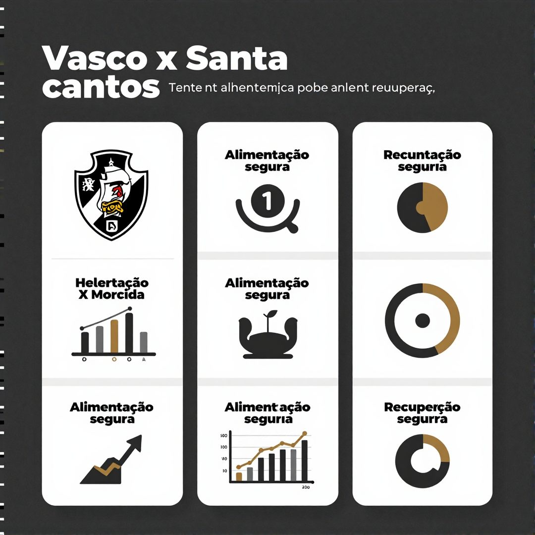 Infográfico - Vasco x Santos agita torcida: alimentação segura e recuperação energética para grandes estádios