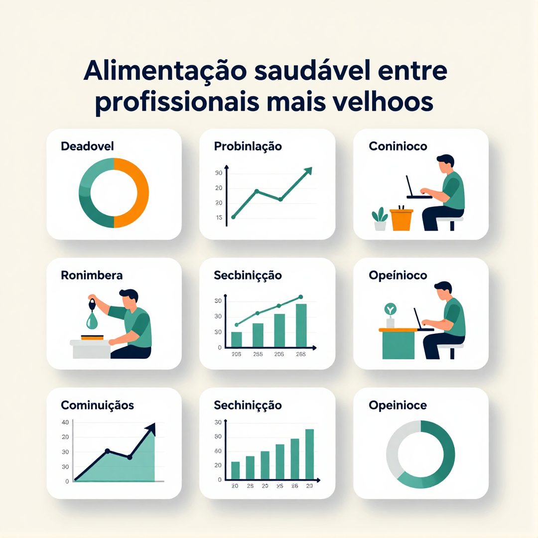Infográfico - Alimentação saudável entre profissionais mais velhos desafia mitos sobre metabolismo reduzido e longevidade nutricional