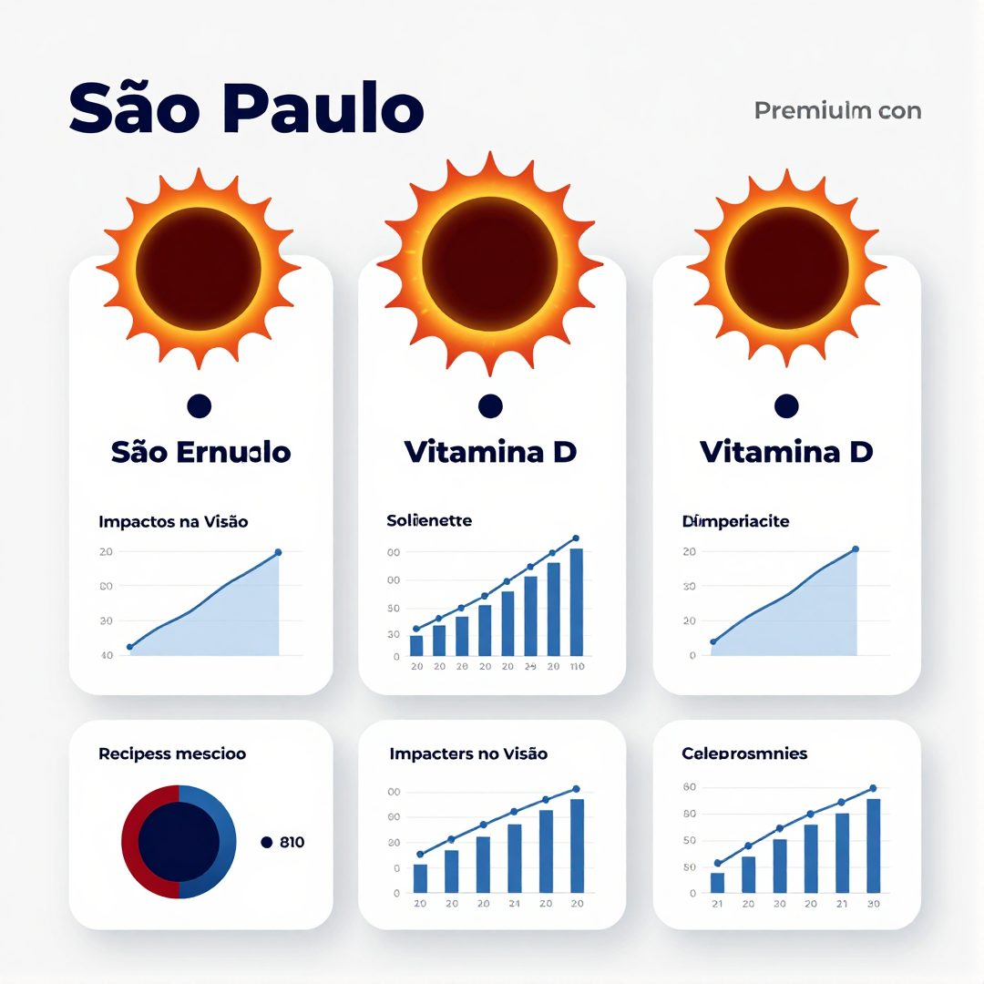 Infográfico - Eclipse Solar em São Paulo: Impactos na Visão, Vitamina D e Ritmo Circadiano