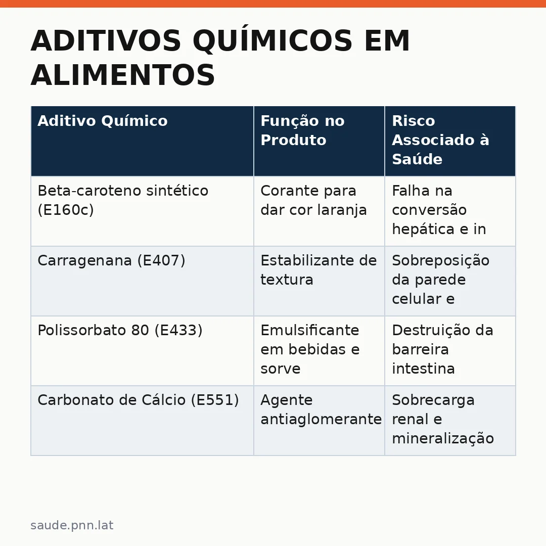 Infográfico - Aditivos Químicos em Alimentos Ultraprocessados: Um Risco Silencioso para o Coração e Metabolismo