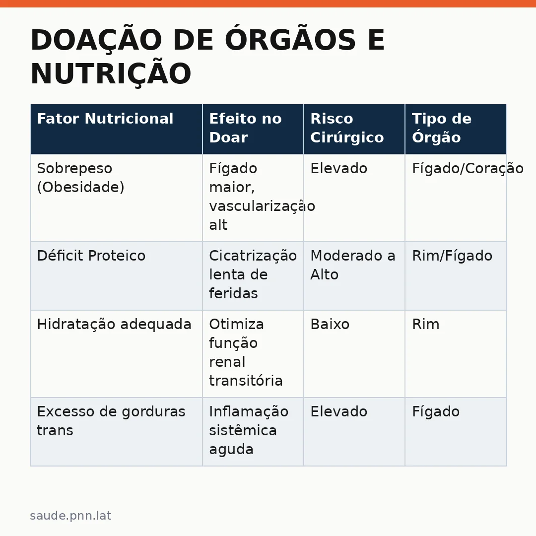 Infográfico - Doação de órgãos e nutrição: uma conversa hoje pode mudar o futuro