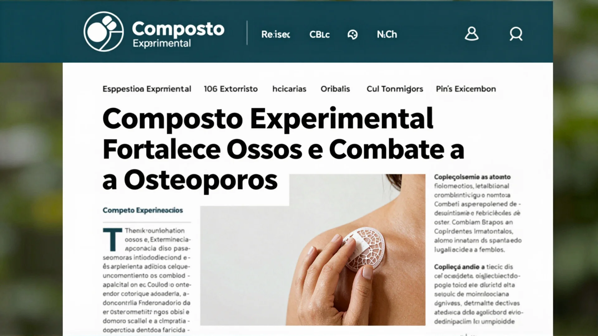 Composto Experimental Fortalece Ossos e Combate a Osteoporose