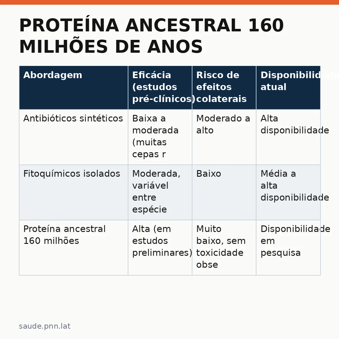 Infográfico - Proteína ancestral 160 milhões de anos: alimentos naturais combatem superbactérias sem efeitos colaterais químicos