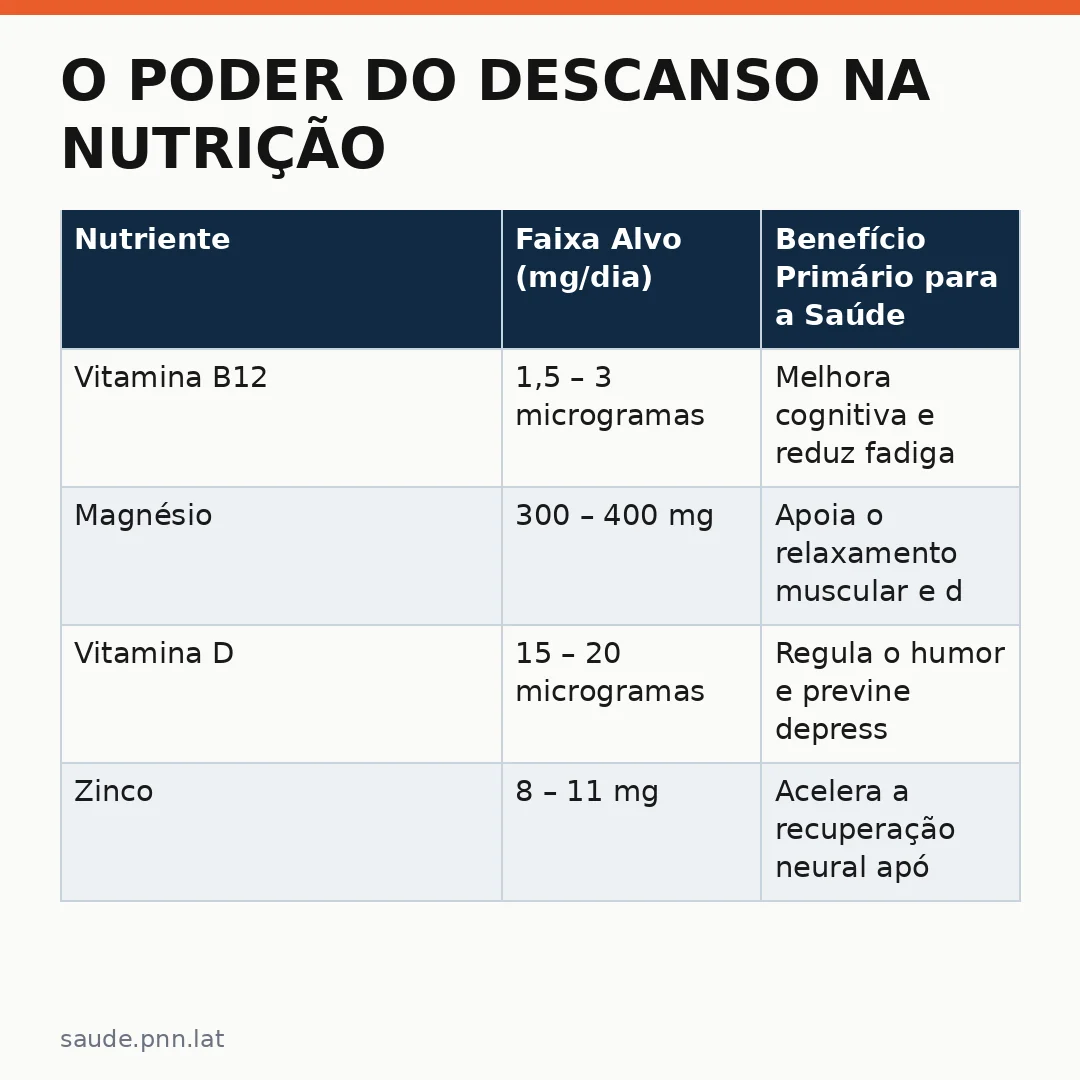 Infográfico - O Poder do Descanso na Nutrição e Saúde Preventiva Internacional