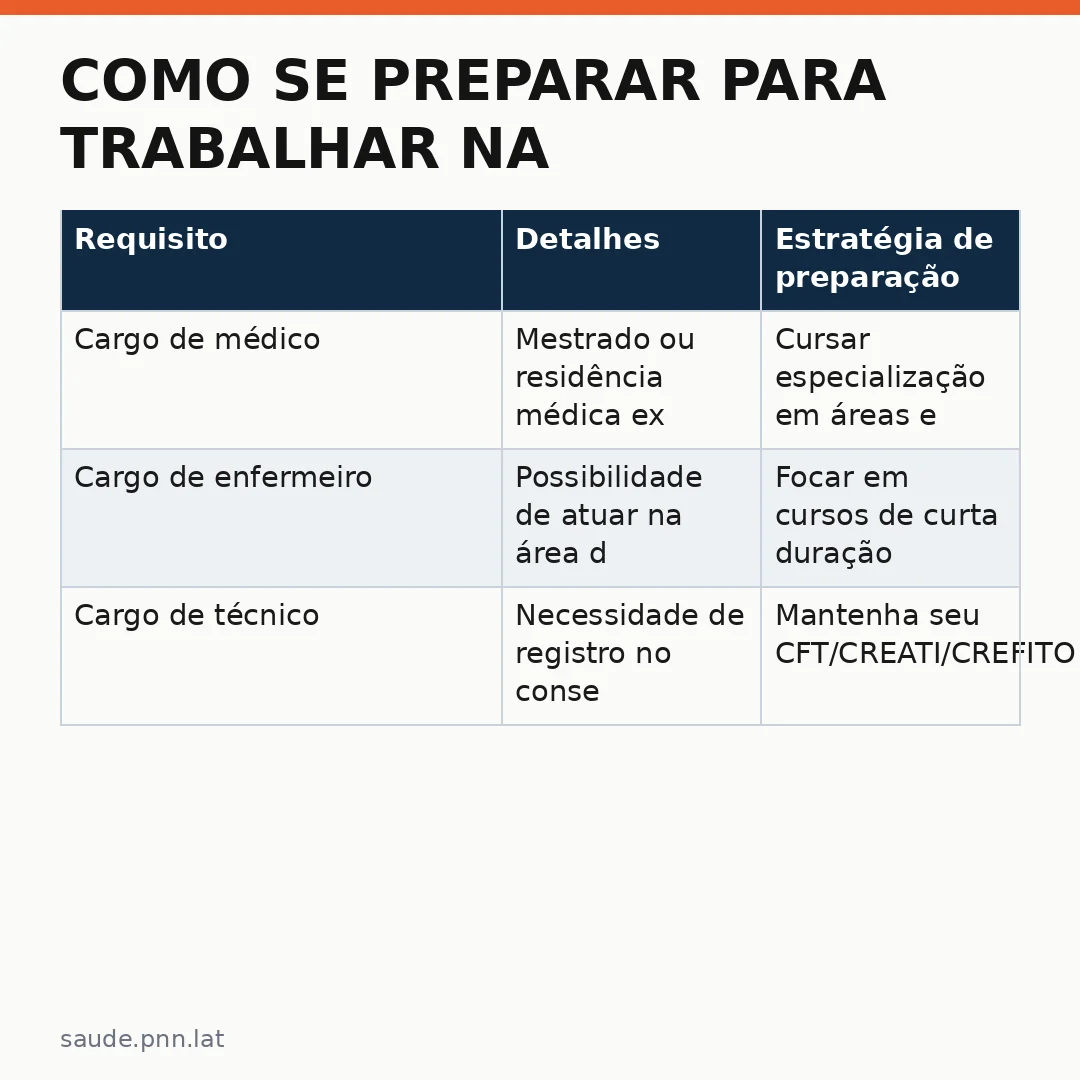 Infográfico - Como se preparar para trabalhar na Força Nacional do SUS: um guia completo