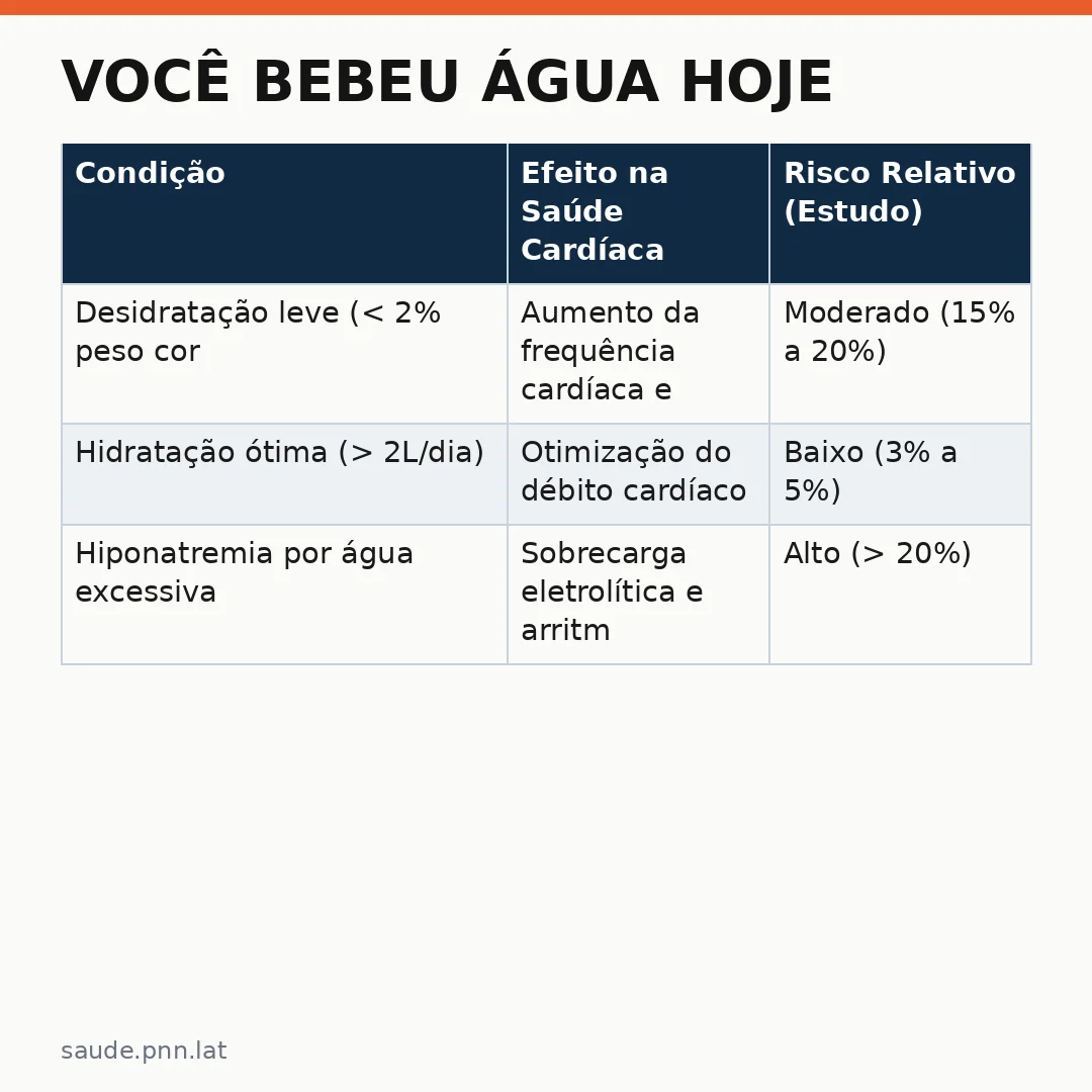 Infográfico - Você Bebeu Água Hoje? A Hidratação como Pilar da Saúde Cardíaca