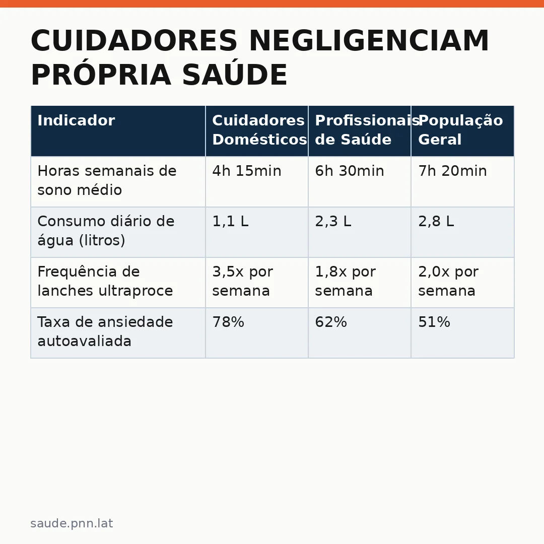 Infográfico - Cuidadores negligenciam própria saúde: a realidade que exige ação preventiva