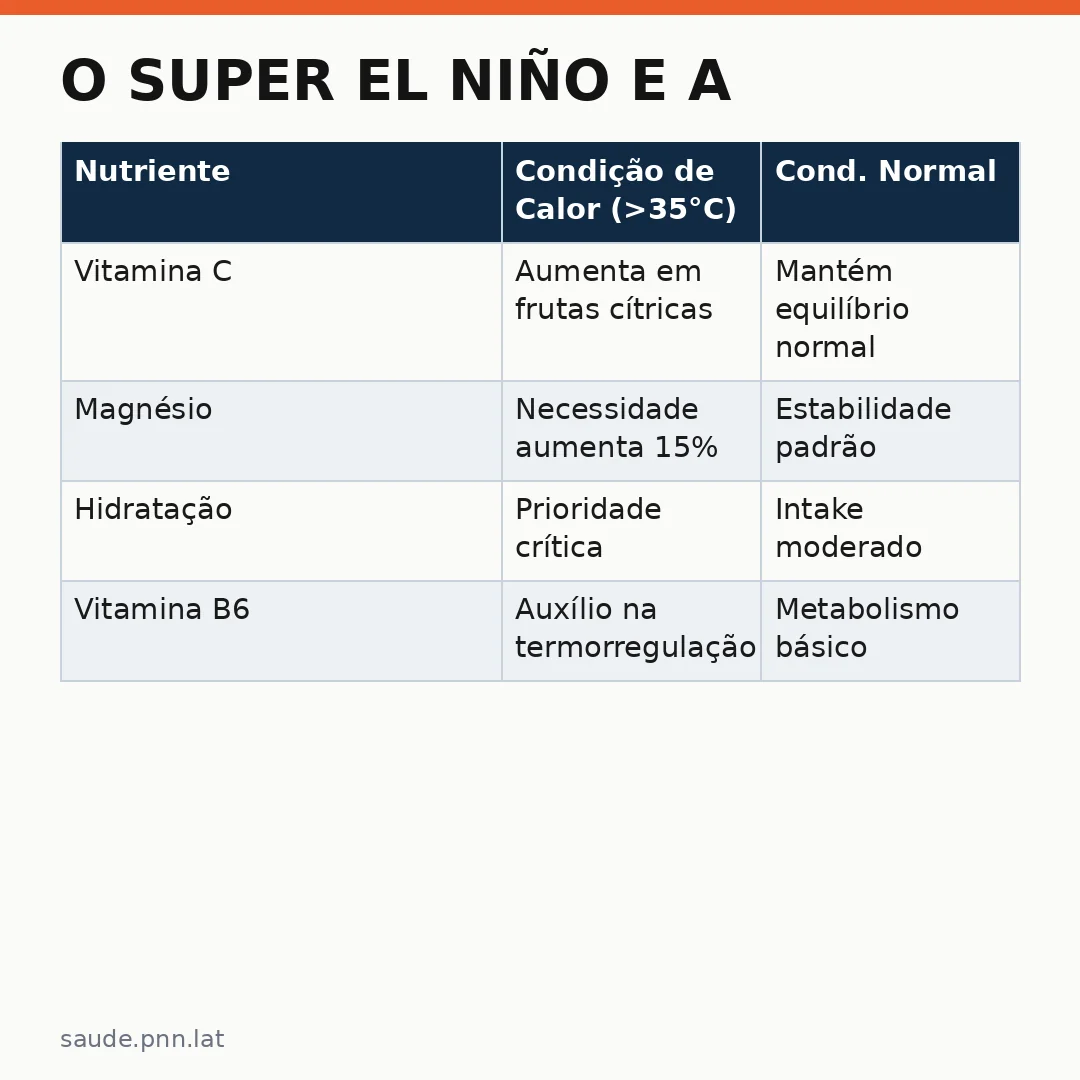 Infográfico - O Super El Niño e a nutrição: adaptação para viver entre extremos