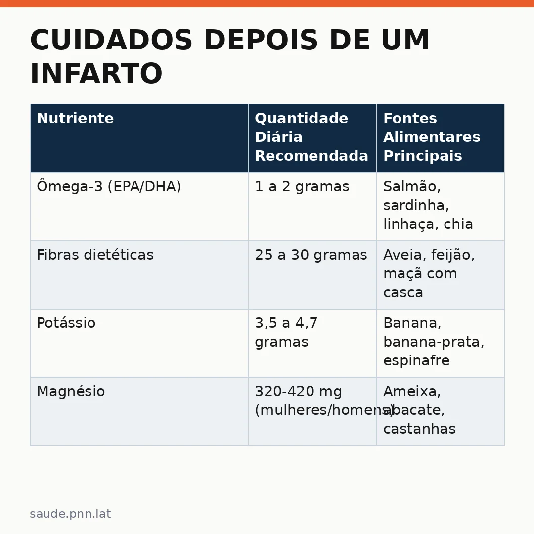 Infográfico - Cuidados depois de um infarto: alimentação que previne novos episódios cardiovasculares