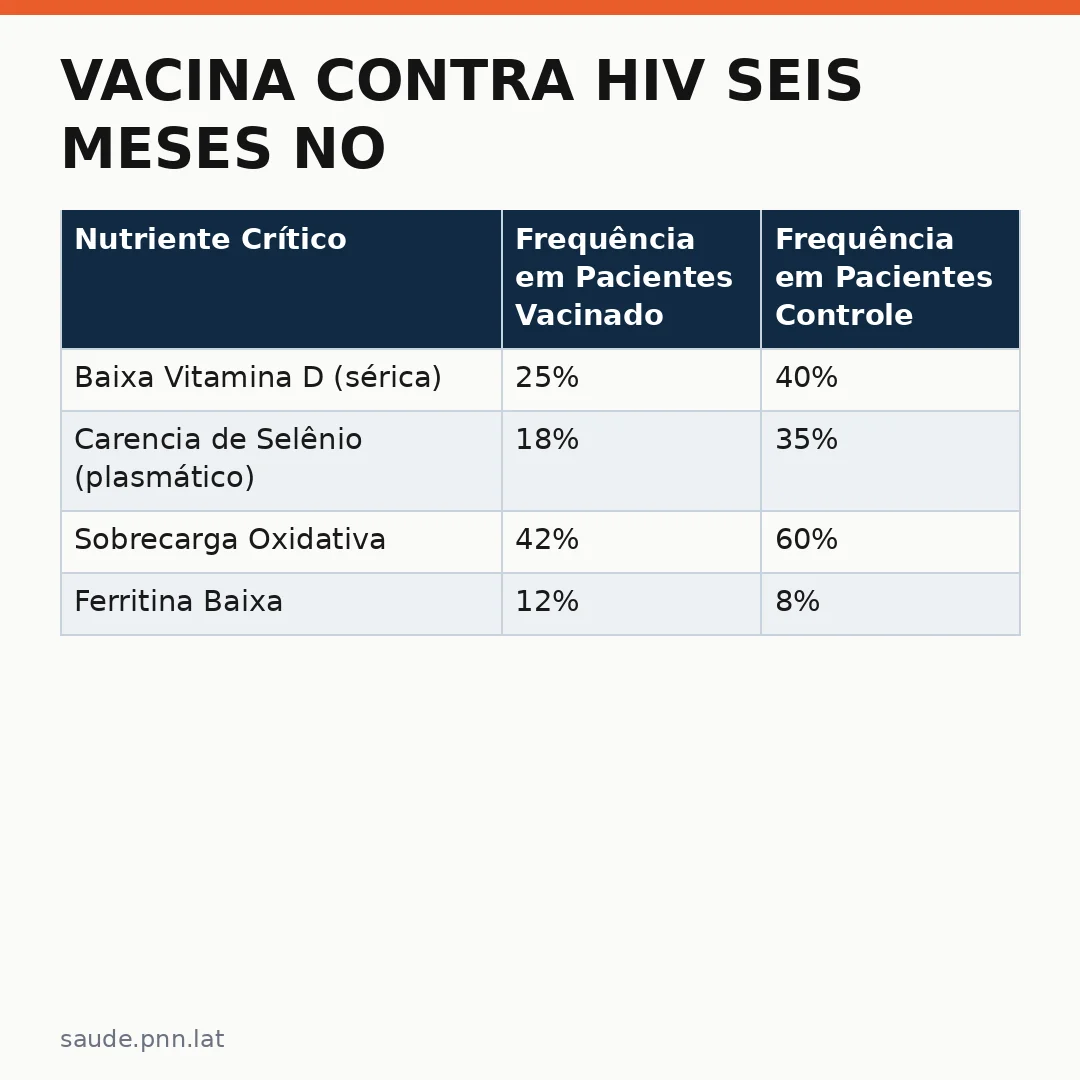 Infográfico - Vacina contra HIV seis meses no Brasil: Nutrição e Prevenção em Foco