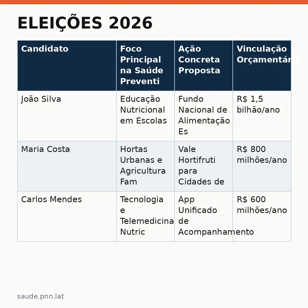 Infográfico - Eleições 2026: saúde preventiva e doenças crônicas na agenda dos candidatos