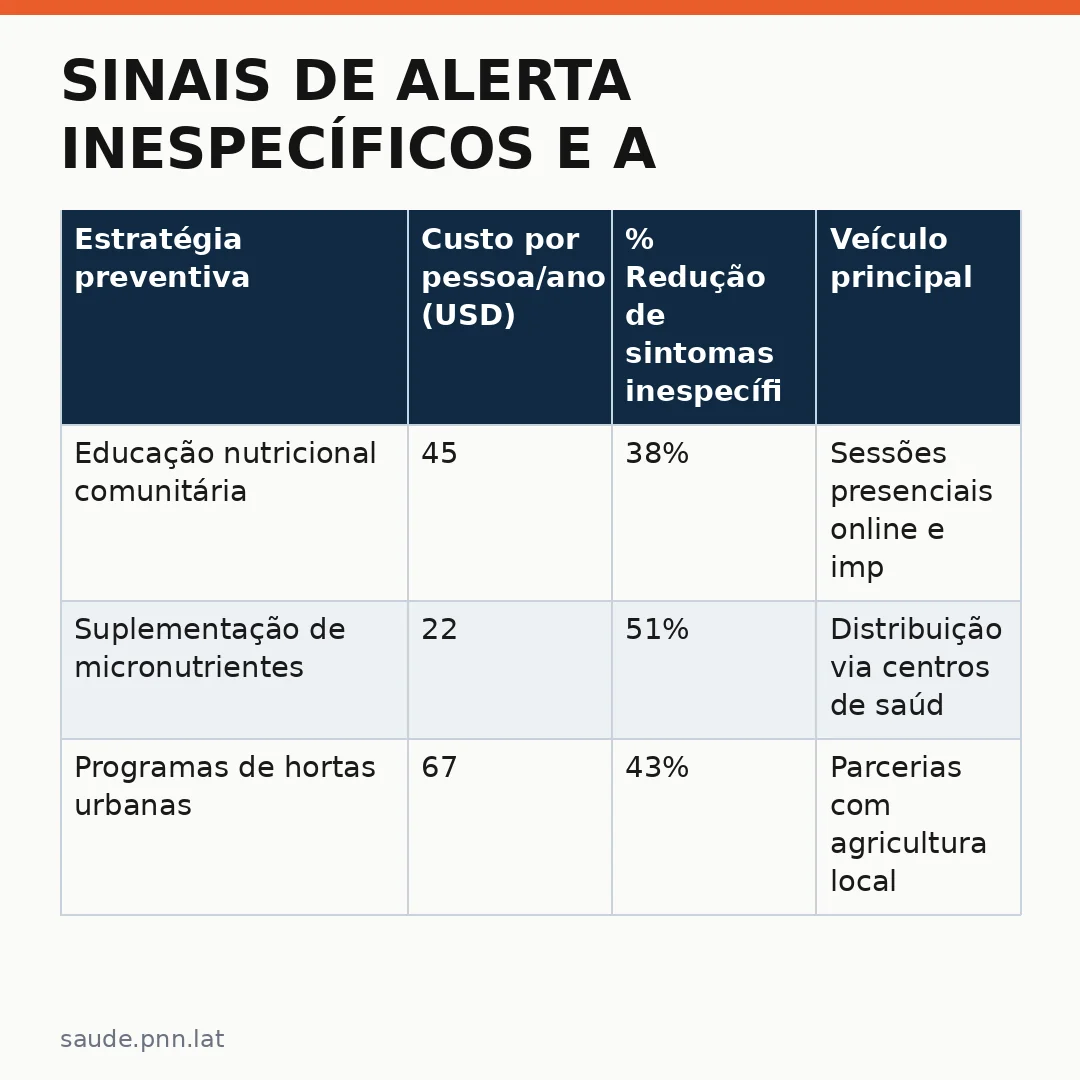 Infográfico - Sinais de Alerta Inespecíficos e a Nutrição como Ferramenta Preventiva