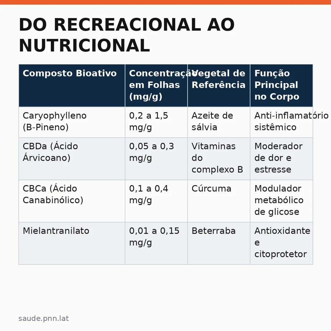 Infográfico - Do Recreacional ao Nutricional: O Novo Papel das Folhas de Cannabis na Medicina Preventiva