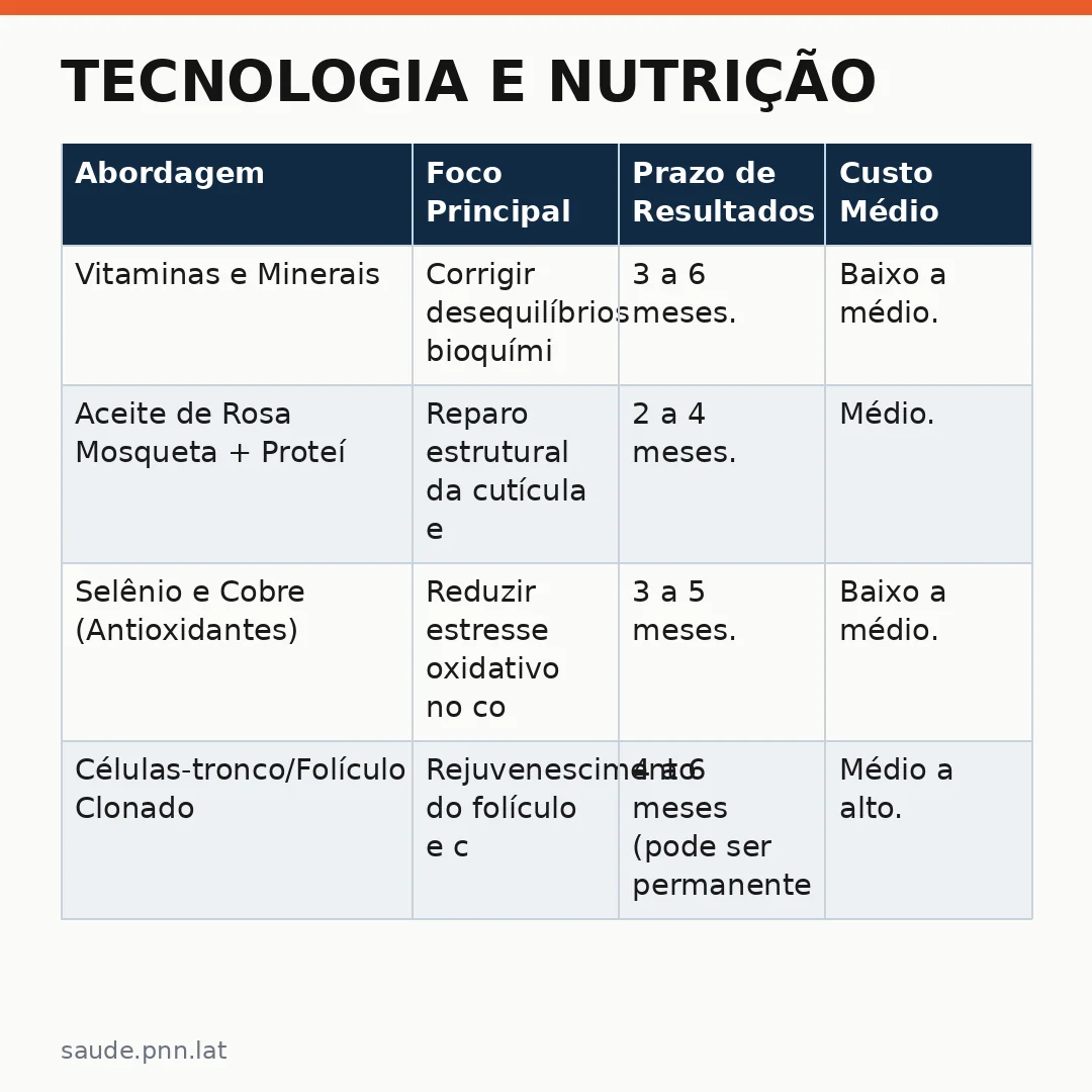 Infográfico - Tecnologia e Nutrição: O Futuro do Cabelo Saudável