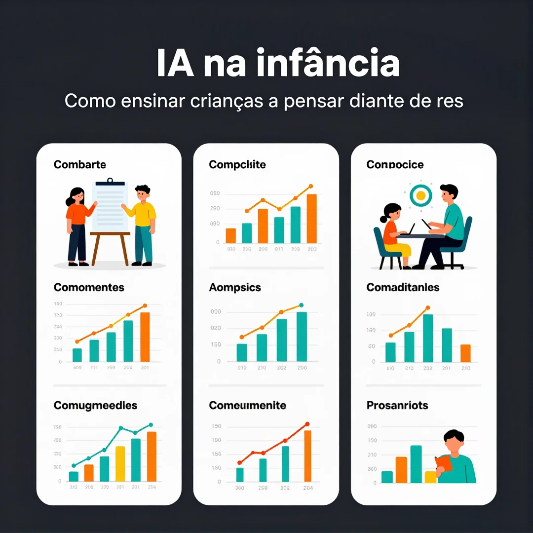 Infográfico - IA na infância: como ensinar crianças a pensar diante de respostas prontas