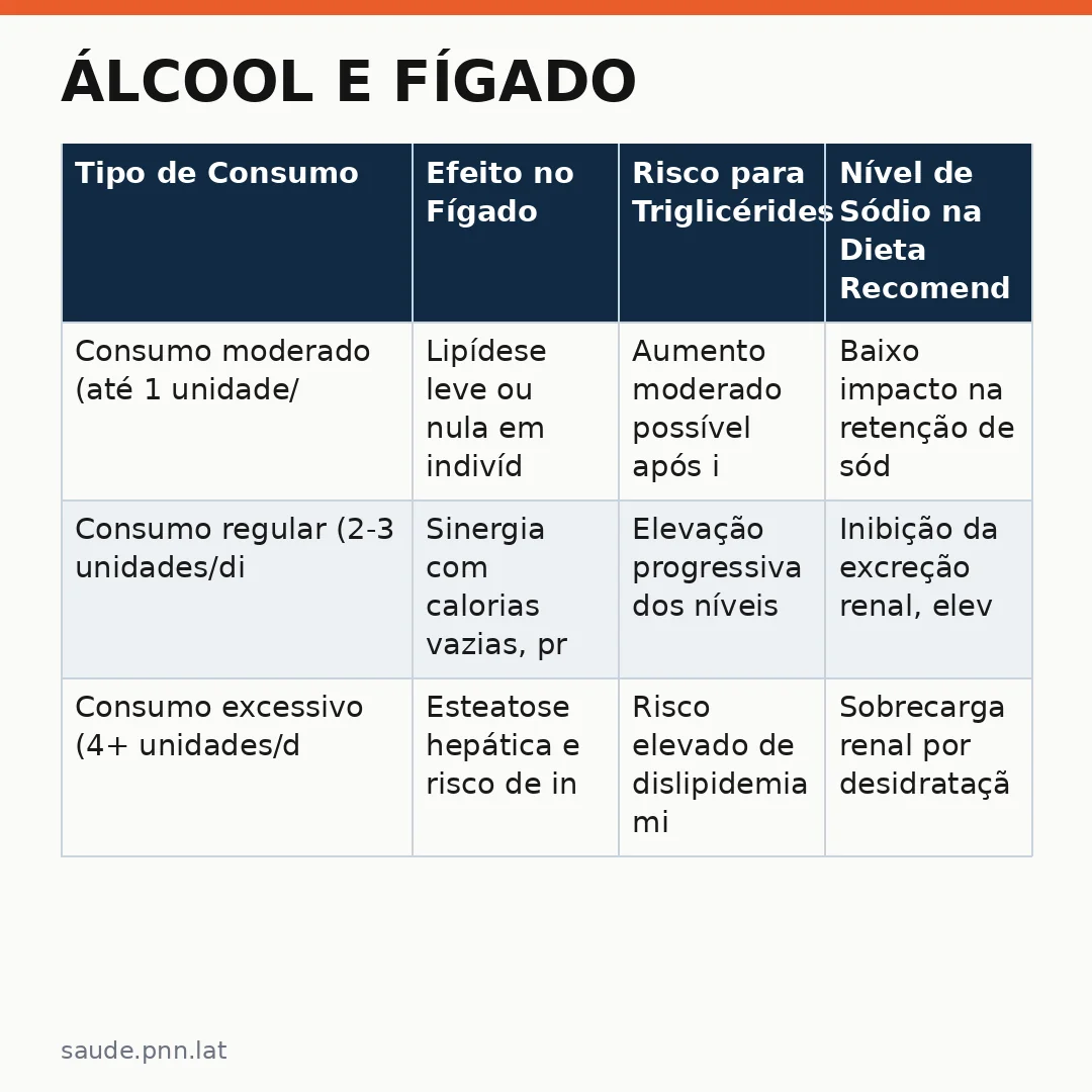 Infográfico - Álcool e Fígado: Por Que o Consumo Moderado Pode Elevar Triglicérides?