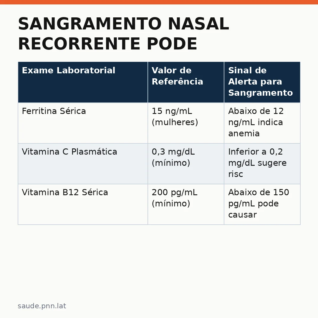 Infográfico - Sangramento Nasal Recorrente Pode Indicar Deficiências Nutricionais Ocultas