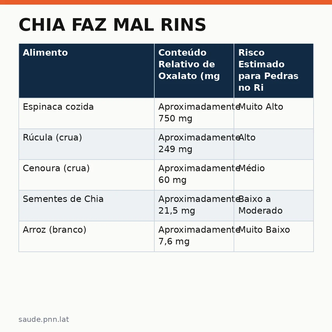 Infográfico - Chia faz mal rins: a verdade científica sobre uma dúvida alimentar