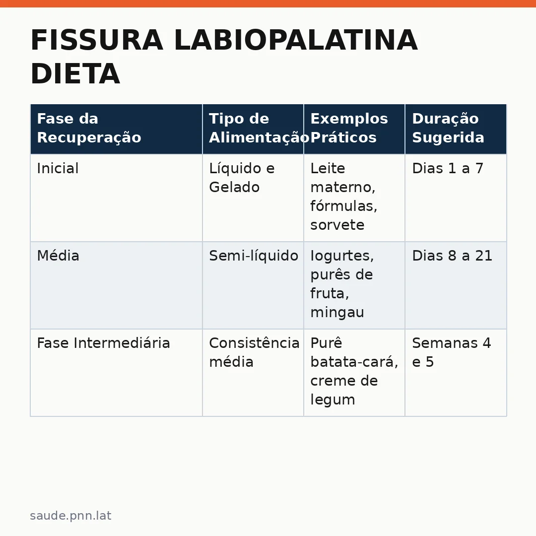 Infográfico - Fissura Labiopalatina Dieta Pós-Cirúrgica: O Guia Nutricional para a Recuperação da Criança