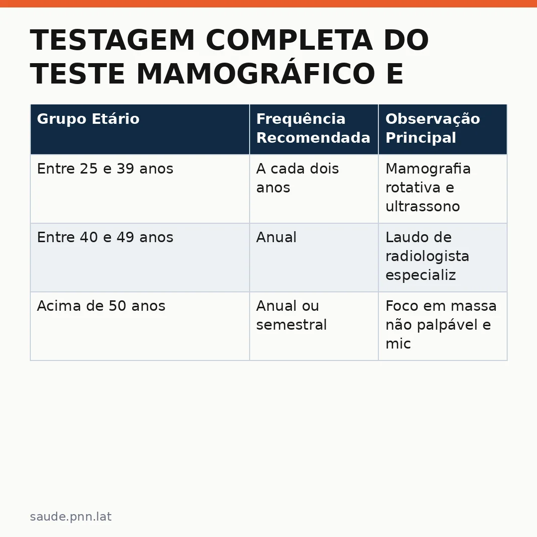 Infográfico - Testagem Completa do Teste Mamográfico e Prevenção da Saúde da Mulher