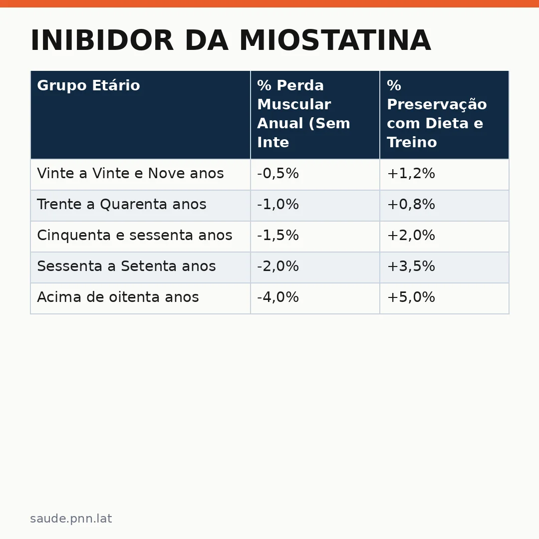 Infográfico - Inibidor da Miostatina: Como a Alimentação Protege seus Músculos contra o Envelhecimento